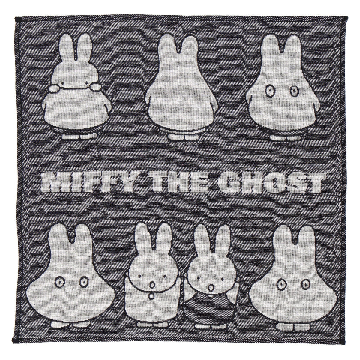 MIFFY The GHOST  3層紗布手帕 灰色