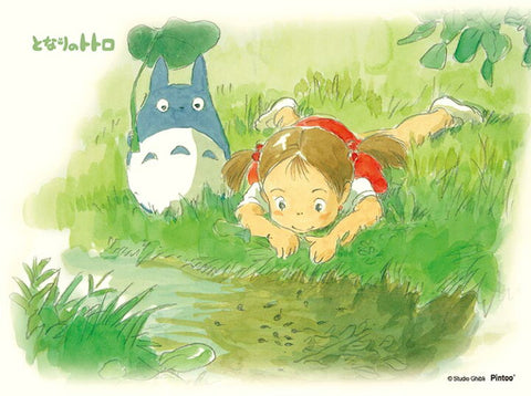 拼圖 鄰家龍貓 小溪邊緣和豆拼圖 150塊