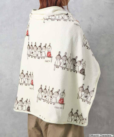 MOOMIN 帶孔的3WAY斗篷 (米色）