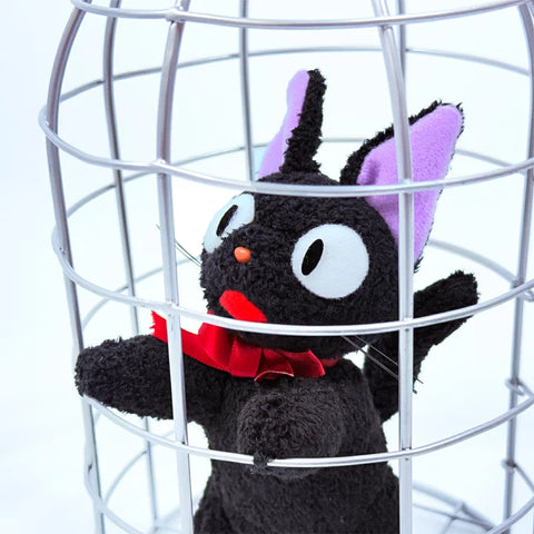 吉卜力 魔女的快遞 吉吉 進籃子 站立 M 毛絨玩具 K-9364