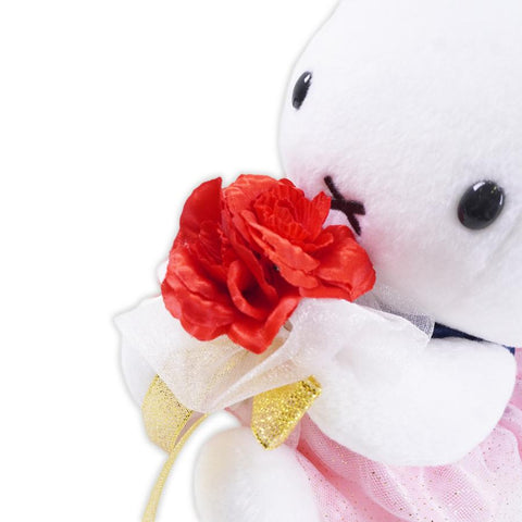Miffy風格限定 連衣裙&花束米菲毛絨玩具（粉色）